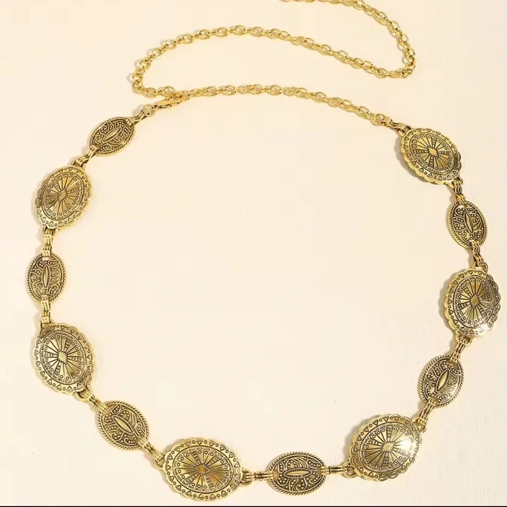 Vintage Retro Gold Chain Belt